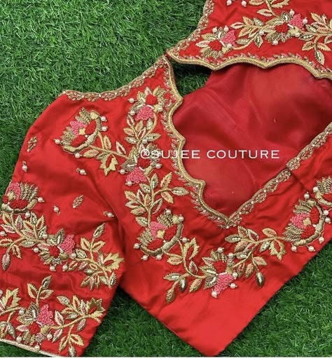 Net Blouse Back Designs Latest, Boat Neck Maggam Work Blouse Designs Latest, Boat Neck Blouse Designs Latest Back Maggam Work, Maggam Back Neck Designs, Boat Neck Embroidery Blouse Designs, Boat Neck Maggam Work Blouses, Boat Neck Embroidery Designs, Heavy Work Blouse Designs, Work Blouse Hand Designs