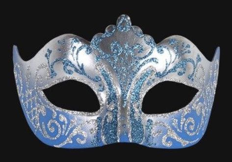 Blue Masquerade Mask, Silver Home Accessories, Masquerade Ball Party, Venetian Masquerade Masks, Silver Mask, Venetian Masquerade, Masquerade Masks, Blue Mask, Mask Masquerade