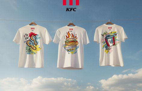 KFC Crispy Merch :: Behance Merch Design, Unique T Shirt, Graphics Designer, Merchandise Design, Slovakia, Unique Tshirts, A Design, Graphic Illustration, Vector Illustration