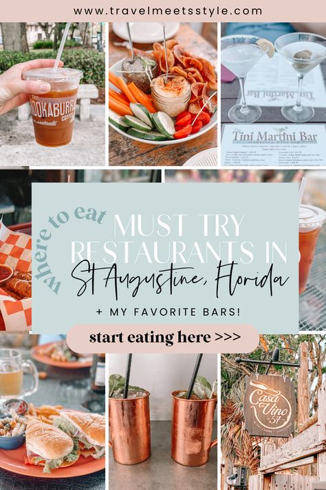 St Augustine Florida Bars, Saint Augustine Bachelorette, Where To Eat In St Augustine Fl, Best Restaurants In St Augustine, St Augustine Florida Outfit, Things To Do In St Augustine, What To Do In St Augustine Fl, At Augustine Fl Aesthetic, At Augustine Fl