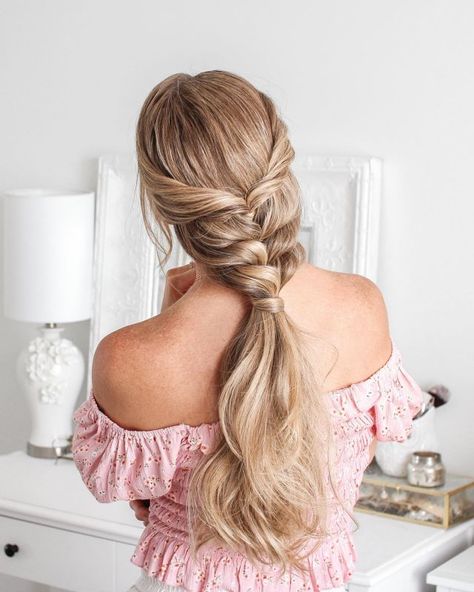 Fishtail Braid Updo, Dutch Braid Ponytail, Two Dutch Braids, Dutch Fishtail Braid, Fishtail French Braid, Missy Sue, Happy Aesthetic, Ball Hair, French Braid Ponytail