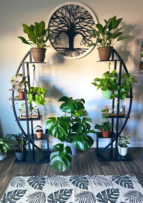 😍😍Indoor Plant Living Wall Ideas🌱🌱 Deco Zen, نباتات منزلية, Inside Plants, Plant Decor Indoor, Plant Stand Indoor, House Plants Decor, Room With Plants, House Plants Indoor, Plant Shelves