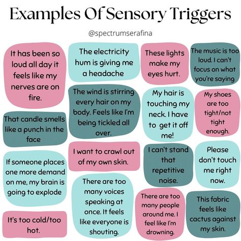 Asd Spectrum, Mental Health Facts, Sensory Overload, Sensory Issues, Social Emotional Skills, Sensory Processing Disorder, Emotional Skills, Sensory Processing, Mental And Emotional Health