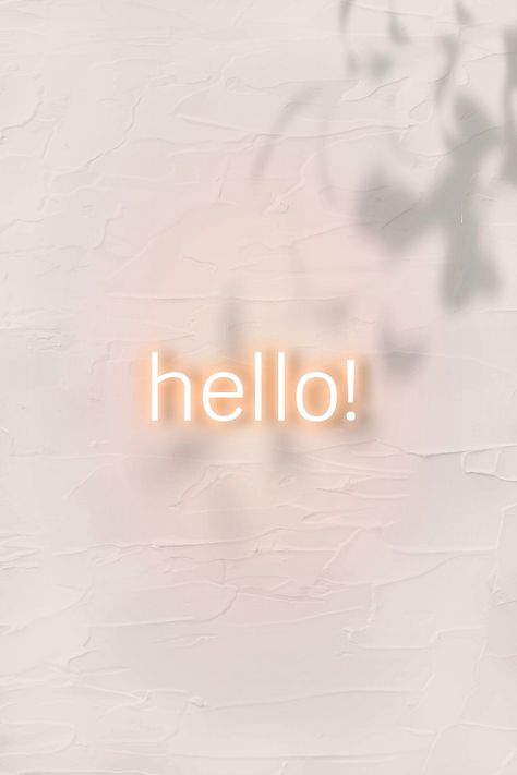 Orange hello neon sign design resource vector | premium image by rawpixel.com / nunny Hello Background, Hello Aesthetic, Hello Wallpaper, Logo Online Shop, Morning Words, Hello Design, Neon Quotes, Neon Words, Hello Sign