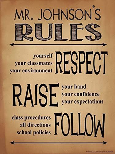 High School Art Room, Science Classroom Decorations, Classroom Rules Poster, High School Art Lessons, High School Art Projects, School Middle School, Class Rules, Elementary Classroom Decor, Personalized Art Print