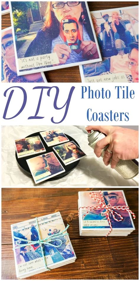 Photo Coasters Diy, Photo Tile Coasters, Diy Tile Coasters, Diy Coasters Tile, Picture Coasters, Diy Keramik, Coasters Diy, Coaster Crafts, Photo Coasters