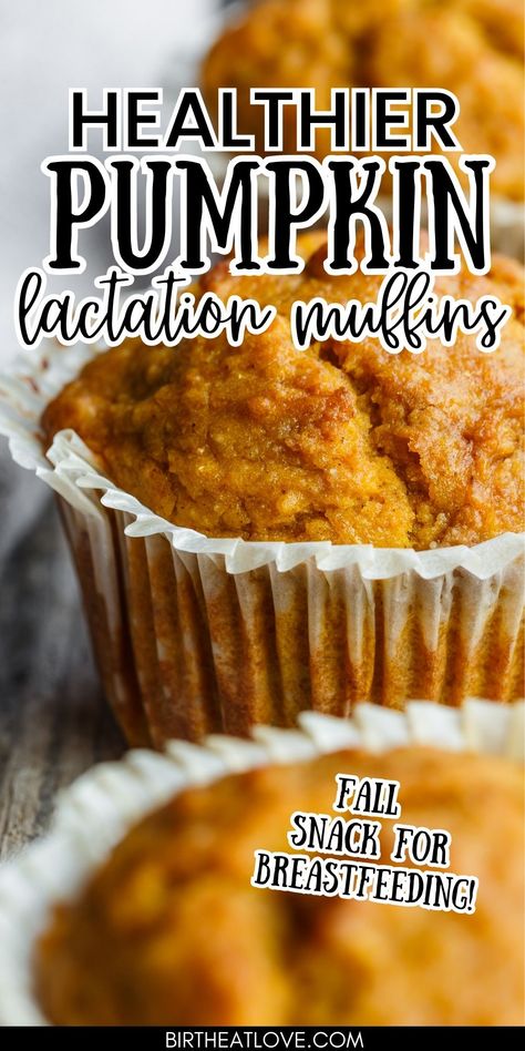 Fall Lactation Recipes, Make Ahead Lactation Snacks, Lactation Freezer Recipes, Protein Freezer Snacks, Good Meals For Breastfeeding Moms, Post Partum Snacks To Make, Postpartum Freezer Muffins, Postpartum Muffin Recipes, Post Partum Muffins