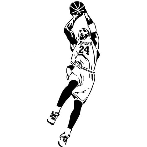 Nba Tattoo Ideas, Kobe Stencil, Kobe Bryant Stencil, Kobe Bryant Tattoo Design, Kobe Tattoos Ideas, Kobe Bryant Tattoo Ideas, Kobe Bryant Drawing, Red Tattoo Men, Nba Tattoo