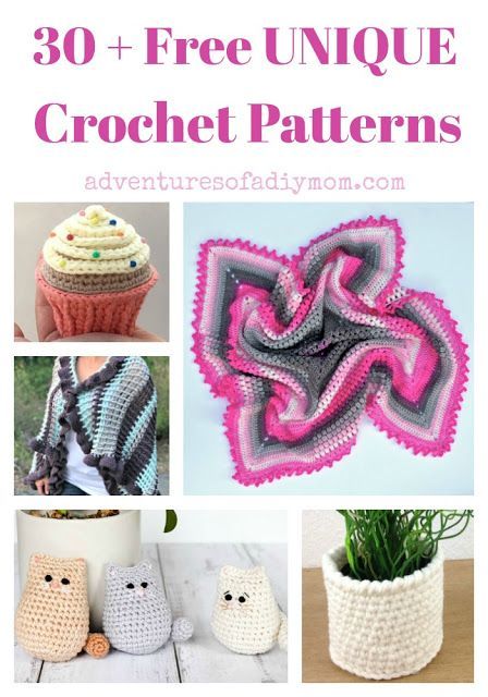 30+ Free Unique Crochet Patterns  A list of fun and quirky crochet projects!    #freecrochetpatterns #crochetprojects #crochet Quirky Crochet, Hdc Crochet, Unique Crochet Patterns, Sc Crochet, Crochet Hot Pads, Back Post Double Crochet, Crochet Stitches For Blankets, Front Post Double Crochet, Easy Crochet Blanket