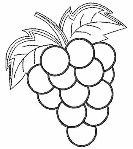 Grape Bunch Outline Embroidery Design | EmbroideryDesigns.com Drawing For Embroidery Design, Fruit Printables Free Coloring Pages, Grapes Embroidery Design, Beadwork Templates, Toys Drawing, Grape Drawing, Cheetah Drawing, Grapes Design, Embroidery Pictures