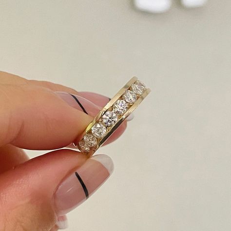 Channel Set Diamond Ring, Band Gifts, Mens White Gold Rings, 14k Yellow Gold Engagement Ring, Yellow Gold Engagement Ring, Wedding Rings Round, Engagement Ring Prices, Moissanite Wedding Band, Men's Wedding Ring