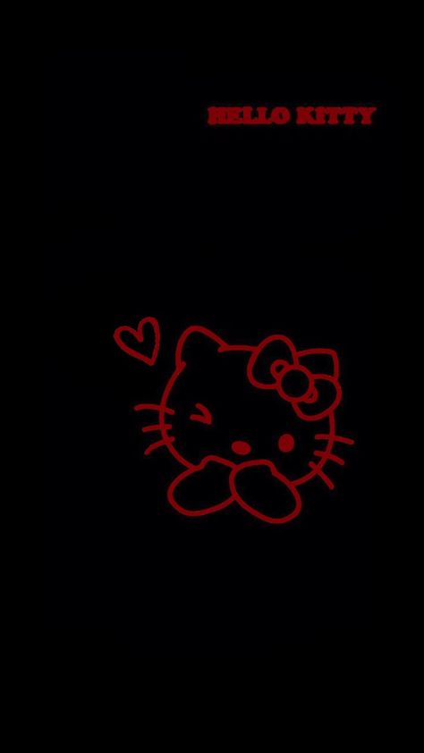 Hello Kitty Wallpaper Strawberry, Cute Red And Black Wallpaper, Red Wallpaper Iphone Hello Kitty, Black And Dark Red Wallpaper, Dark Red Hello Kitty Wallpaper, Dark Hello Kitty Icons, Phone Backgrounds Hello Kitty, Red Wallpaper Hello Kitty, Hello Kitty Wallpaper Emo