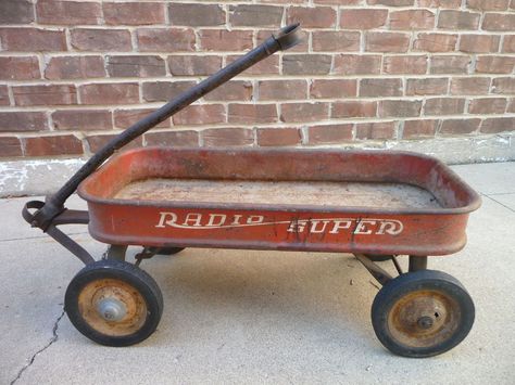 RED WAGONS - VINTAGE OR NEW Peddle Car, Radio Flyer Wagons, Pull Toys, Toy Wagon, Old Wagons, Farm Stuff, Radio Flyer, Red Wagon, Spring Awakening