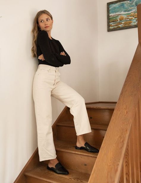 Mules Outfit Spring, Loafer Mules Outfit, Mule Outfits Women, Black Mules Outfit, Mule Outfits, Mule Outfit, Black Loafers Outfit, Mules Outfit, Black Mule