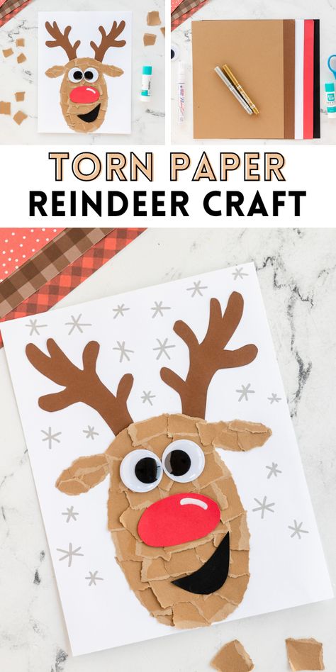 Reindeer Crafts Preschool, Paper Reindeer, Made To Be A Momma, Moon Craft, Christmas Arts, Bored Jar, Reindeer Craft, Preschool Christmas Crafts, Crafty Christmas