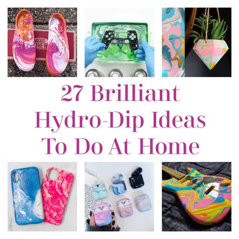 Hello, DIYers! If you’re looking for something fun and interesting to do this summer, why not hop onto this fun (and slightly messy) trend of decorating with a colorful marbled look by hydro-dipping! This fun painting craft can be done with so many different things! From home goods, clothing, and more, you can have custom […] The post 27 Brilliant Hydro-Dip Ideas To Do At Home appeared first on DIY Projects by Big DIY Ideas. Hydro Painting Ideas, Paint Dipping Diy, Hydro Dipping Ideas, Hydro Dipping Diy, Hydrodipping Diy, Hydro Painting, Hydrographic Dipping, Dip Ideas, Thanksgiving Decorating