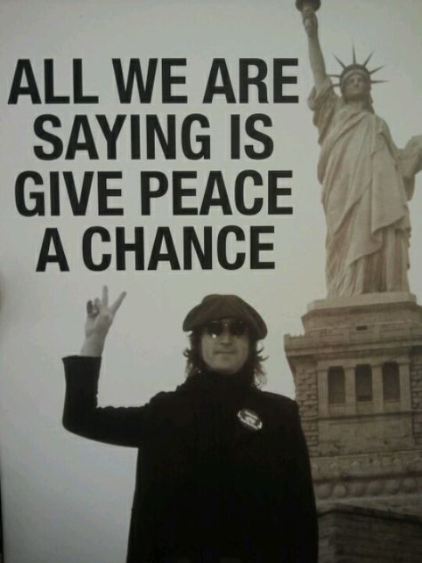 Give peace a chance :) John Lennon Quotes, John Lennon Yoko Ono, John Lennon And Yoko, John Lennon Beatles, Beatles Pictures, Give Peace A Chance, Peace On Earth, Ringo Starr, George Harrison