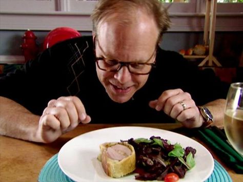 Pork Wellington Recipe : Alton Brown : Food Network Pork Tenderloin Wellington Recipe, Pork Tenderloin Wellington, Pork Wellington Recipe, Pork Wellington, Wellington Food, Sarah Morgan, Wellington Recipe, Brown Food, Brown Recipe