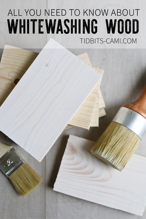 White Wash Pallet Wood, Whitewash Painted Wood, How To Make White Paint Look Rustic, Painting Pallet Wood, How To White Wash Pine Wood, How To Whitewash Pine Boards, White Wash Deck Stain, Whitewashed Wood Cabinets, White Wash On Pine Wood