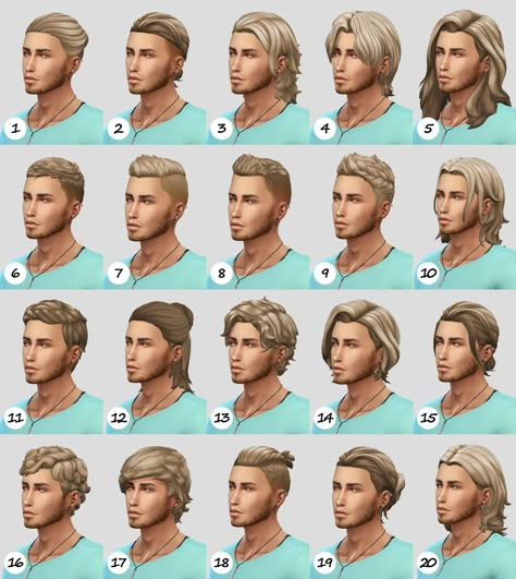 Natural hair recolor dump ft. Ben Dyson (NBHT) random male hairs by @aroundthesims , @buckgrunt, @dogsill , @houseofabsurdities , @birksche , @luumia , @simstrouble, @nemesyms , @okruee , @simandy... Sims 4 Male Hairstyles, The Sims 4 Pack, Mods Ts4, Sims 4 Male, Ts4 Hair, Lotes The Sims 4, Sims 4 Hair Male, Male Hairstyles, Disney Challenge