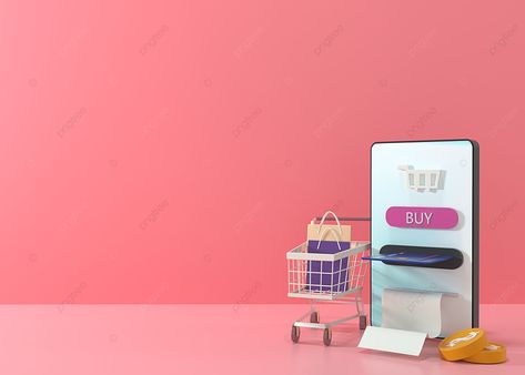 Pink Background Isometric Online Shopping Concept Online Shop Cover Photo Design, Online Shop Cover Photo, Business Promotional Gifts, Cover Photo Design, Concept Shop, Online Shop Design, Vector Online, Isometric Illustration, Sarah Kay