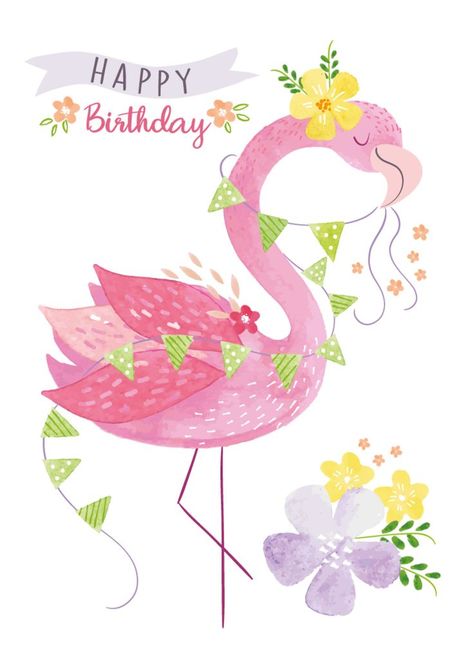 Birthday Wishes For Women, Birthday Flamingo, Birthday Memes, Birthday Wishes Greetings, Happy Birthday Art, Flamingo Decor, Happy Birthday Wishes Cards, Flamingo Birthday, Birthday Stuff