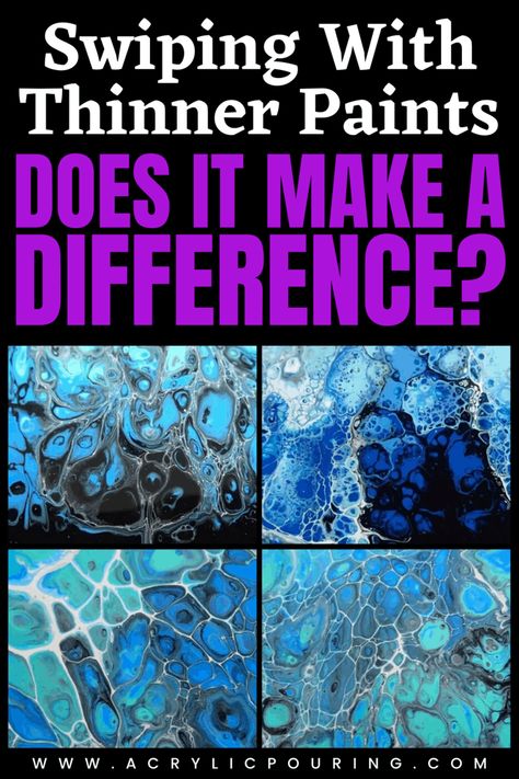 Swiping with Thinner Paints - Does It Make a Difference? Swipe Painting, Acrylic Art Projects, Flow Painting, Modern Art Paintings Abstract, Paintings Abstract, Acrylic Pouring Art, Paint Pouring, Fluid Acrylic Painting, Work Diy