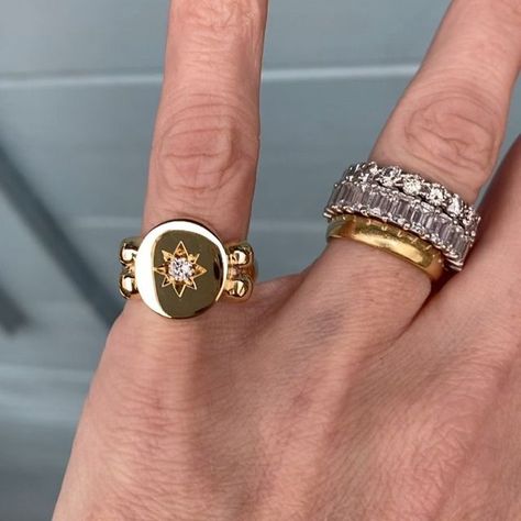 Philippa Herbert London on Instagram: "Our solid gold bobble signet ring can be engraved with a family crest, initials or fingerprint, or you can add gemstones or diamonds like this client did💎#bespokejewellery #bespokegifts #signetrings #gold #personalisedjewellery #personalisedgifts" Phoebe Rings, Jewelry Goals, Family Crest Rings, Bespoke Gifts, Bespoke Jewellery, Family Crest, Jewelry Inspo, Signet Ring, Fingerprint