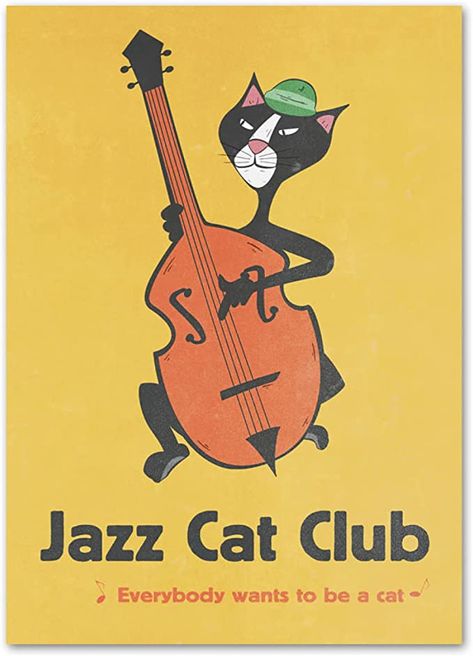 Jazz Festival Poster Club Cat Jazz Festival Canvas Painting Abstract Wall Art Jazz Music Prints Fashion Picture for Home Decor 50x70cm X1 No Frame : Amazon.ca: Home Jazz Painting, Jazz Festival Poster, Arte Jazz, Jazz Cat, Canvas Painting Abstract, Music Prints, Poster Club, Prints Fashion, Arte Peculiar