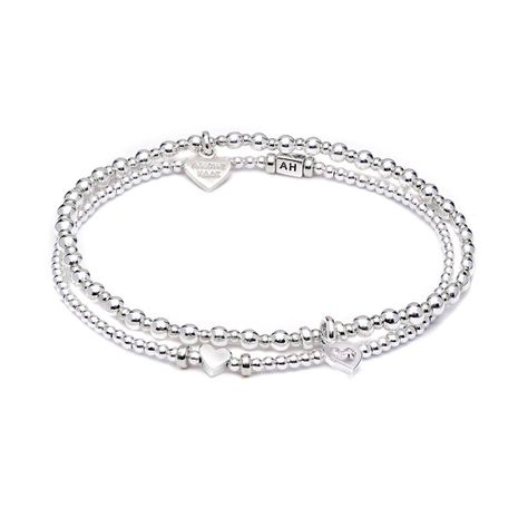 Annie Haak Silver Love Stack Bracelets 17cm Love Bracelet Stack, Le Rosey, Silver Bracelet Stack, Valentines Collection, Silver Jewlery, Stack Bracelets, Golden Trio, Sterling Silver Charm Bracelet, Love Bracelet