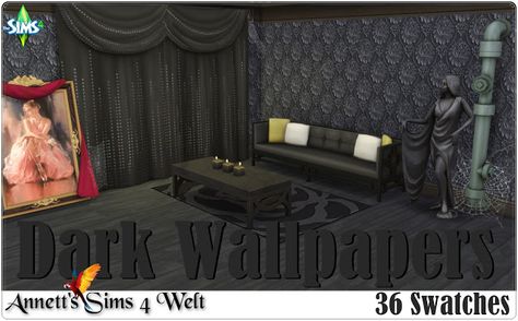 e Sims 4 Wallpaper, Dark Couch, Dark Wallpapers, 4 Wallpaper, Fluffy Rug, Skull Wallpaper, Arm Tattoos For Guys, Sims 4 Cc, Sims 4 Custom Content