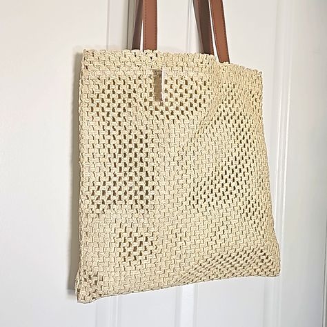 Small Woven Tote Bag Shopping Tote Bags, Woven Tote Bag, Jute Bags, Shopping Tote Bag, Shopping Tote, Womens Tote Bags, Crochet Bag, Leather Handbags, Tote Bags