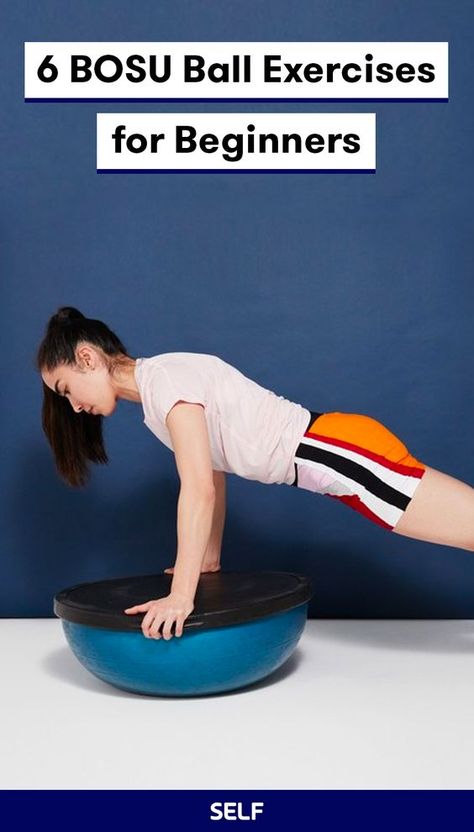 Bosu Workouts For Women, Pilates Bosu Exercises, Ball Exercises For Beginners, Bosu Ball Exercises, Beginners Exercise, Bosu Ball Workout, Bosu Workout, Ball Workouts, Weight Training Routine