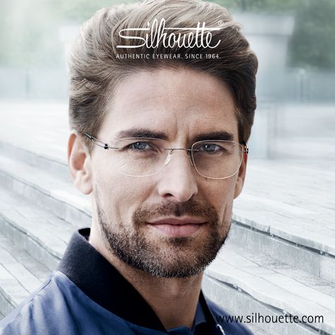 We Love…Real gentlemen and the perfect amount of powerful elegance!  #Silhouette #SilhouetteEyewear #WeLove #MustHave Men Optical Glasses, Frameless Specs For Men, Wire Glasses Men, Silhouette Eyewear, Oliver Peoples Glasses Mens, Oliver Peoples Glasses, Real Diamond Earrings, Mens Glasses Frames, Mens Eyewear