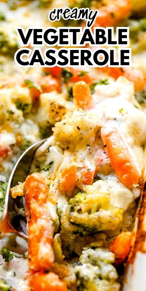 Loaded Broccoli And Cauliflower Casserole, Vegetable Casseroles For Easter, Creamy Vegetable Recipes, Keto Cheesy Vegetable Casserole, Saucy Vegetable Recipes, Roasted Veggie Casserole, Baked Vegetables With Cheese, Veggies For Easter Dinner, Broccoli Cauliflower And Carrot Casserole