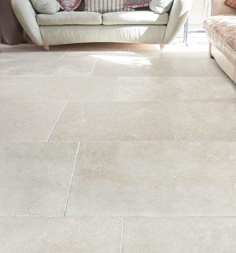 Cream Tile Floor, Stone Floor Bathroom, Hall Tiles, Cream Tile, Stone Tile Flooring, Flagstone Flooring, Limestone Flooring, Stone Bathroom, Limestone Tile