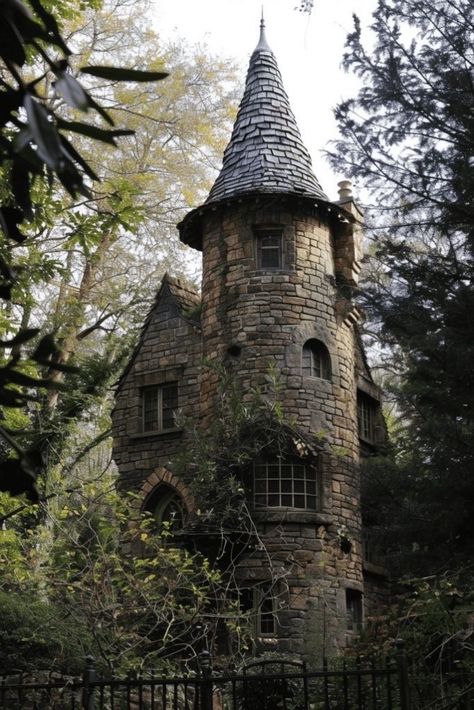 Outdoor Stepping Stones, Cottagecore Houses, Dark Cottagecore House, Forest Castle, Pretty Buildings, Gothic Cottage, Cottagecore House, Fairytale House, Cozy Homes