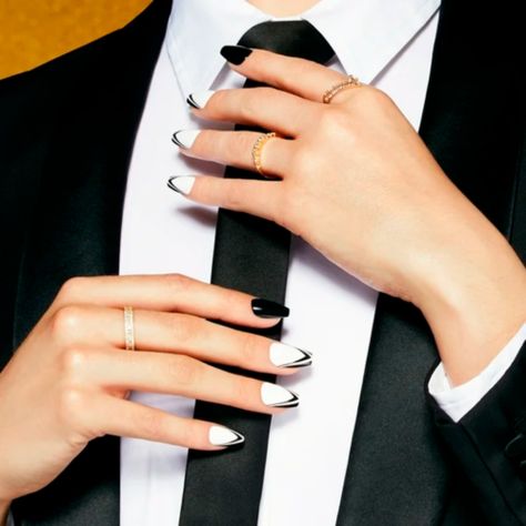 Kiss Impress Press-On Tom Bachik Nails 30 Nails Tuxedo Nights Limited Edition New Impress High Fashion Press-On Nail Designs By Celebrity Manicurist Tom Bachik Feature The Top Trends In False Nails. Impress Gel Nails Look And Feel Like Your Own And Stay Put For Up To 7 Days. Purefit Fake Nails Are Slimmer And Super Comfortable, With Application That Takes Minutes With Super Hold Adhesive. No Glue Or Polish Is Required, And There’s No Drying Time. They’re Chip-Proof, Smudge-Proof, And Waterproof, Tom Bachik, Tuxedo Nails, 30 Nails, Grooms Suit, Blush Makeup, Fit N Flare Dress, False Nails, Stationery Supplies, Fake Nails