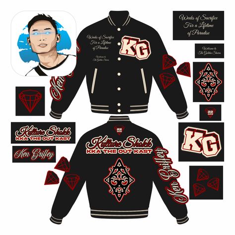 VARSITY JACKET DESIGN ORDER MESSAGE ME NOW @ardimaspanji_ "ORDER DESIGN TODAY, FINISH TODAY" Varsity Jacket Design, Ken Griffey, Order Design, Jacket Design, Me Now, Message Me, Varsity Jacket, Key, My Style