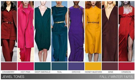 From Jewel Tones and Soft Tones to Metallics and Brights, all of the key WOMENS FW 14/15 Colors are now live on the site! @Fashionsnoops Jewel Tone Outfits, Jewel Tones Fashion, Jewel Makeup, Jewel Tone Color Palette, Jewel Hair, Ivory Jewelry, Styling Jewelry, Nail Makeup, Jewelry Styling