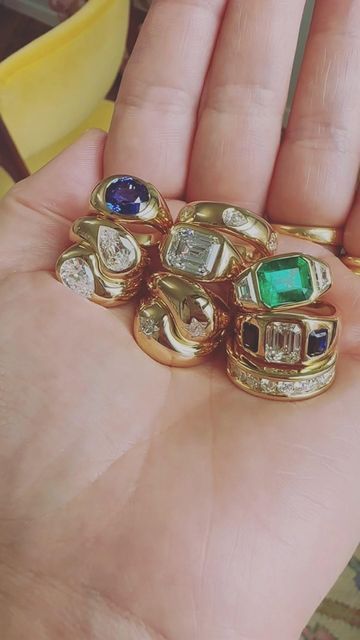 BRENT NEALE on Instagram: "…it’s been a minute since we ring toured….and one of these rings is a “just because” … which means she’s available …who is it?!…see you in storiesssss ✨" Safire Rings, Brent Neale, Emerald Engagement Ring Cut, Emerald Engagement, Stacked Jewelry, Engagement Ring Cuts, July 28, Emerald Engagement Ring, Dream Jewelry