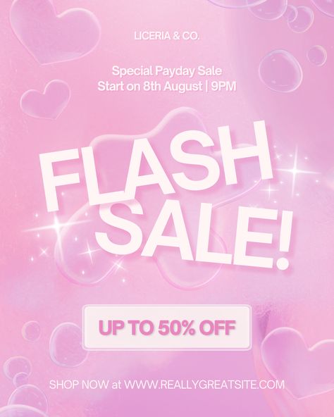 Don't Miss Our Flash Sale! 🌟💖 Use this dreamy pink gradient Y2K Instagram post to announce your flash sale in style. With its trendy and eye-catching design, draw in more customers and boost your sales. Find this beautiful design only on Canva and make your sale a hit! Canva Announcement Design, Social Media Sale Post, Y2k Social Media Design, Y2k Instagram, Sweet 17, Social Media Advertising Design, Pink Gradient, Pink Instagram, Graphics Inspiration