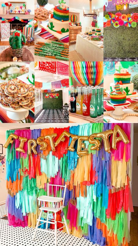 Cinco Birthday Theme, 5 De Mayo Birthday Party Ideas, Taco Bout Being One, Pinata Theme Party, Fiesta Theme Decor, Fiesta Uno Party 1st Birthdays, 3rd Birthday Fiesta Theme, Fifth Fiesta Birthday, Taco Themed Party Decorations