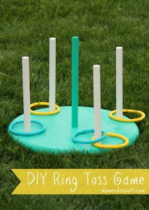 Diy Ring Toss, Diy Garden Party, Outdoor Yard Games, Diy Yard Games, Outdoor Party Games, Ring Toss Game, Diy Ring, Outdoor Games For Kids, Ring Toss