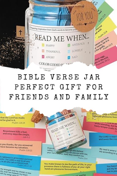 Bible Verse Jar,Read Me When Bible Verses Jar for Emotions and Feelings,Daily Scripture Prayer Hope Jar,Religious Graduation Gift,Church Biblical Christian Gifts for Women Men,Father's Day Gift Bible Verse Jar, Read Me When, Prayer Jar, Motivational Scriptures, Memory Jars, Bible Challenge, Bible Stuff, Christian Gifts For Women, Daily Scripture