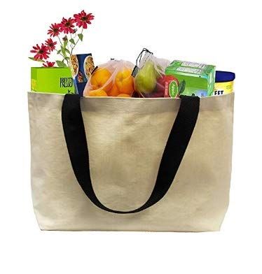 Earthwise EXTRA LARGE Grocery Bag Beach Shopping Tote HEAVY DUTY 12 oz Cotton Canvas Multi Purpose 22" x 15" PROUDLY MADE IN THE USA (Natural) Canvas Grocery Bag, Beach Shopping, Grocery Tote Bag, Eco Friendly Bags, Grocery Tote, Grocery Bags, Beach Shop, Canvas Shopping Bag, Reusable Shopping Bags