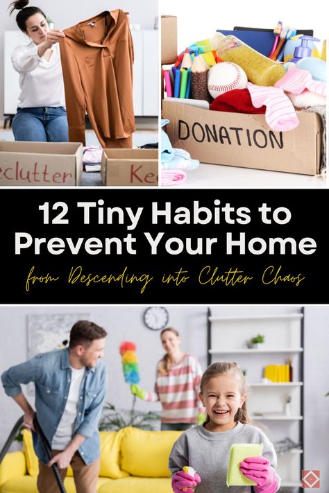 Struggling with clutter? 🏡 These 12 daily habits can help you maintain an organized and clutter-free home. Simple and effective, these tips will keep your living space tidy and stress-free all year round. Tiny Habits, Tiny Habit, Minimize Clutter, Clutter Solutions, Professional Organizers, Paper Clutter, Home Simple, Clutter Free Home, Organized Living