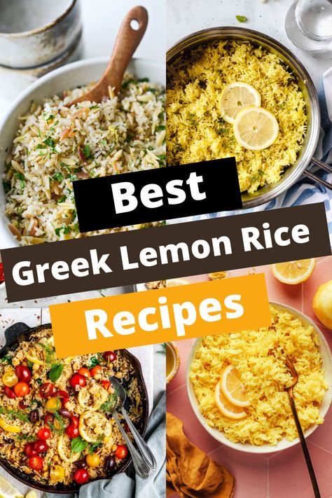 TOP 15 GREEK LEMON RICE RECIPES FOR ZESTY FLAVORS Greek Lemon Rice Recipes, Lemon Rice Recipes, Greek Rice Recipe, Mediterranean Rice Recipe, Orange Tofu Recipe, Greek Lemon Rice Soup, Lemon Chicken Rice, Lemon Rice Soup, Greek Rice