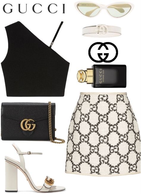 black and white gucci outfit Outfit | ShopLook Luxury Classy Outfits, Gucci Summer Outfit, Gucci Outfit Ideas, Gucci Women Outfit, Gucci Dress Outfit, Gucci Aesthetic Outfit, Gucci Style Outfit, Gucci Outfits Women Fashion, Gucci Intense Oud