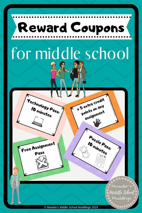 Middle School Incentives, Middle School Rewards, Classroom Reward Coupons, Classroom Coupons, Class Incentives, Middle School Classroom Management, Classroom Incentives, Classroom Management Plan, Student Rewards